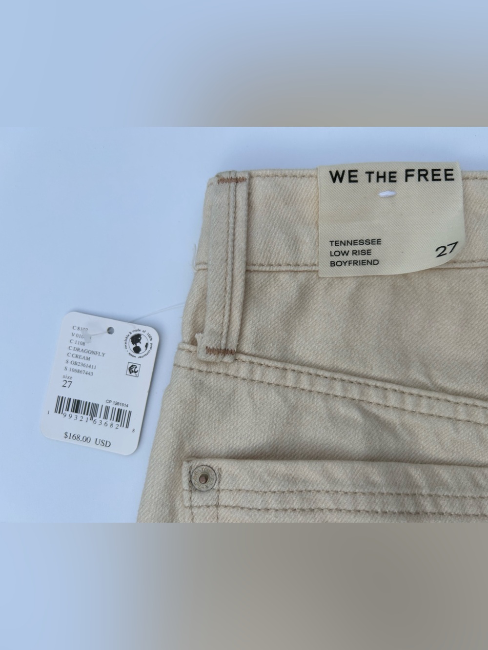 NWT🌷Free People We The Free Tennessee Dragonfly Printed Low Rise Denim Jeans - Picture 15 of 15